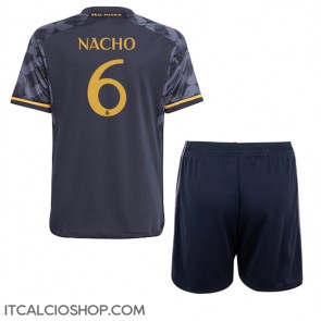 Real Madrid Nacho #6 Seconda Maglia Bambino 2023-24 Manica Corta (+ Pantaloni corti)